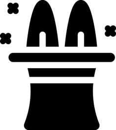Rabbit In Hat Outline Svg Vector, Free Vectors File